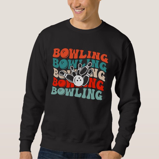 Sudadera Bowling Retro Groovy Bowling  Bowler (Anverso)