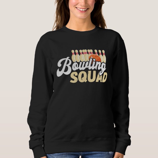Sudadera Bowling Team Bowling Squad Bowler Bowling Pin Stri (Anverso)