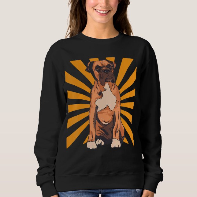 Sudadera Boxeador de perros realista (Anverso)