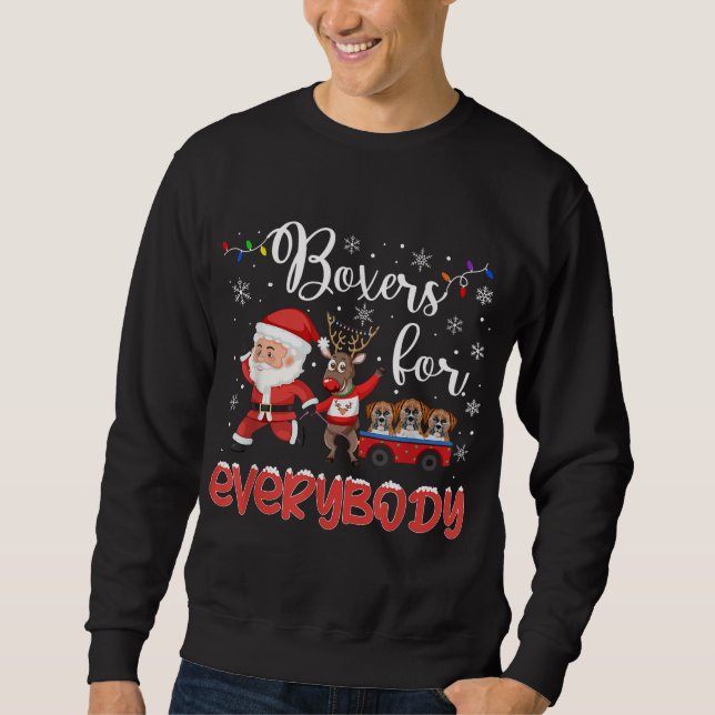 Sudadera Boxeadores De Navidades De Boxer Para Todos (Anverso)