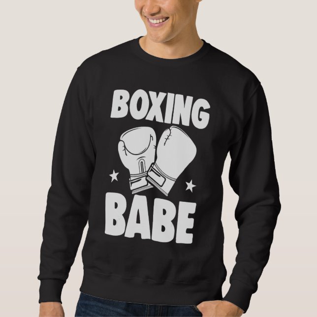 Sudadera Boxeando Todo el Día Bae  Boxeo de Mujeres Deporte (Anverso)