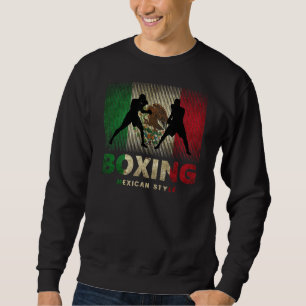 Sudadera Boxeo Con Estilo Vintage Mexicano Para Hombres Y M