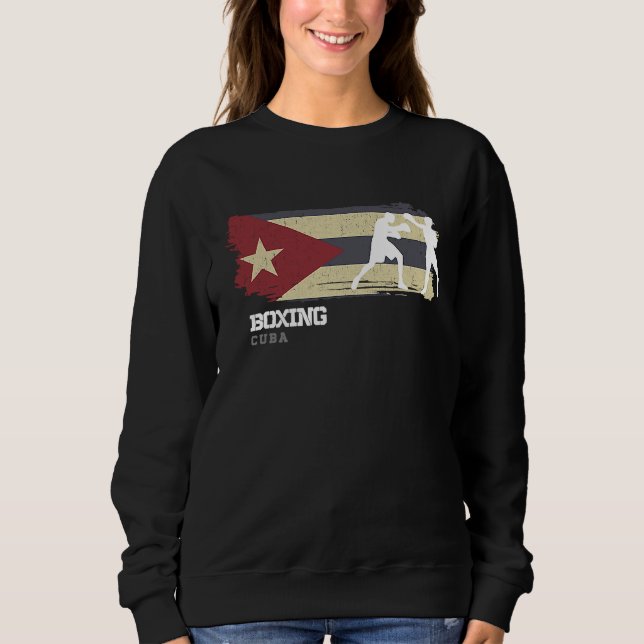 Sudadera Boxeo Cuba Deportes de Combate Luchador Boxeo (Anverso)