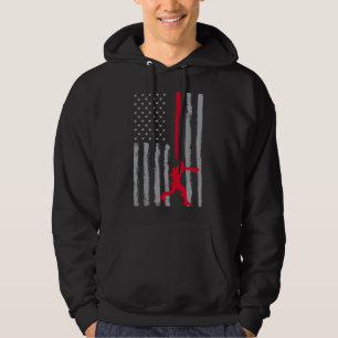 Sudadera boxeo de café - Bandera estadounidense vintage de 