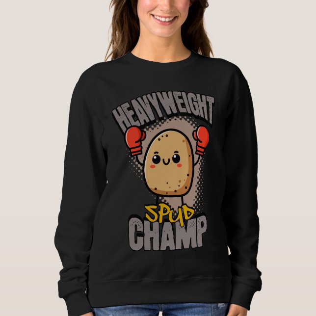 Sudadera Boxeo de Patata Campeón Peso Pesado Spud (Anverso)
