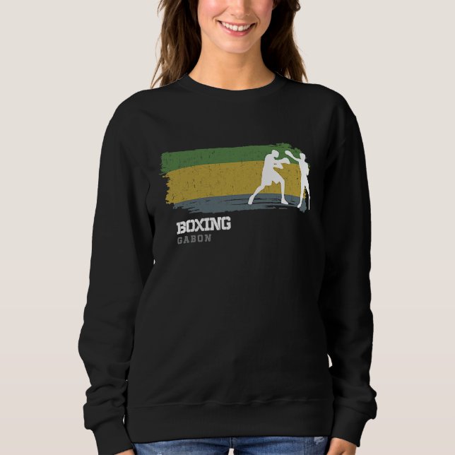 Sudadera Boxeo Gabón Deportes de Combate Luchador Boxeo (Anverso)