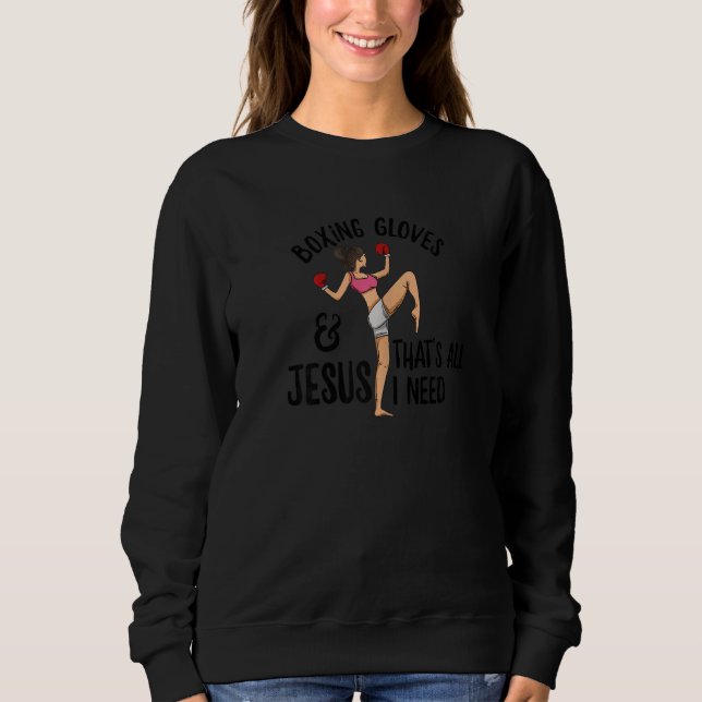 Sudadera Boxeo Muay Tailandés Para Chica De Kickboxing (Anverso)