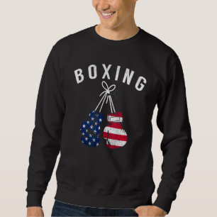 Sudadera Boxeo Para Él Papá Hombres Guantes De Caja Bandera