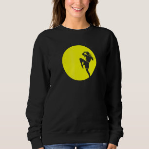 Sudadera Boxeo Tailandés Volando De Rodilla Llena De Luna P