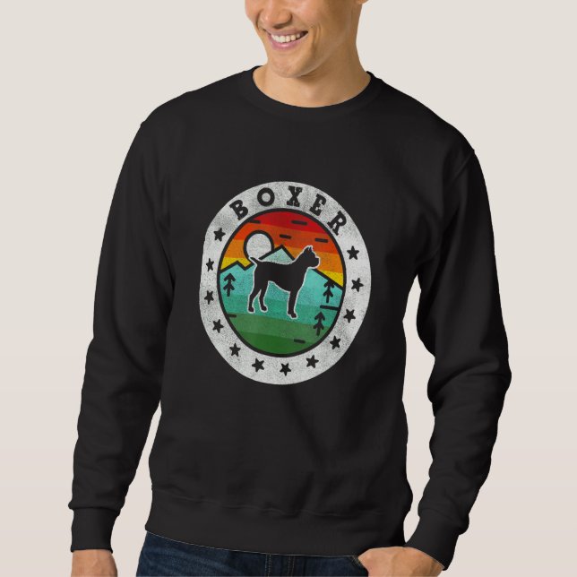 Sudadera Boxer Antiguo Perro Retro Mamá Papá (Anverso)