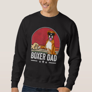 Sudadera Boxer Dad Dog Boxer Dog Apparet Retro Sunset Para
