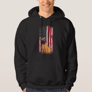 Sudadera Boxer Dog Bandera Estadounidense Niños Chicas Homb