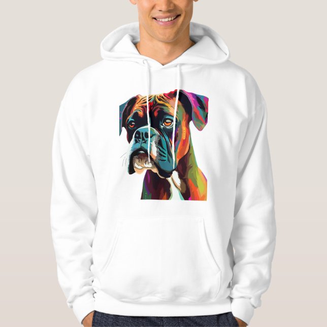 Sudadera Boxer Dog Colorful (Anverso)