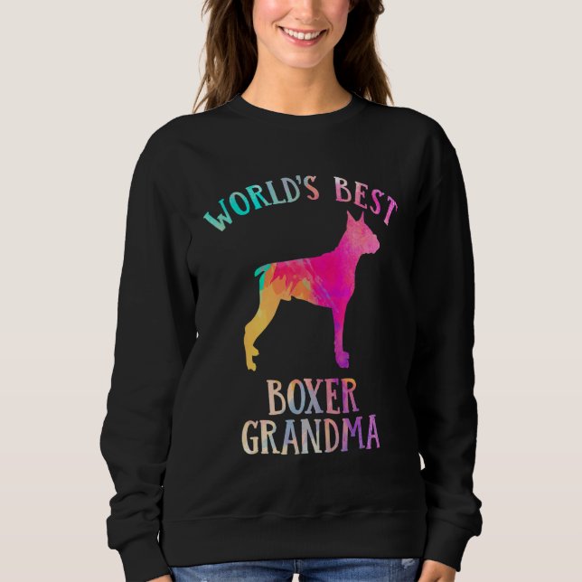 Sudadera Boxer Dog Grandma  Worldu2019s Best Boxer Grandma (Anverso)