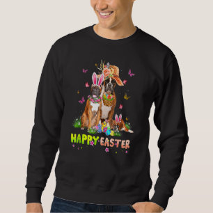 Sudadera Boxer Dog Happy Easter Bunny Eggs Easter Kids