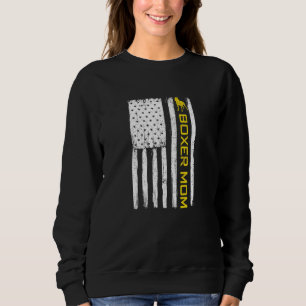 Sudadera Boxer Dog Mom Vintage patriótica con Estados Unido