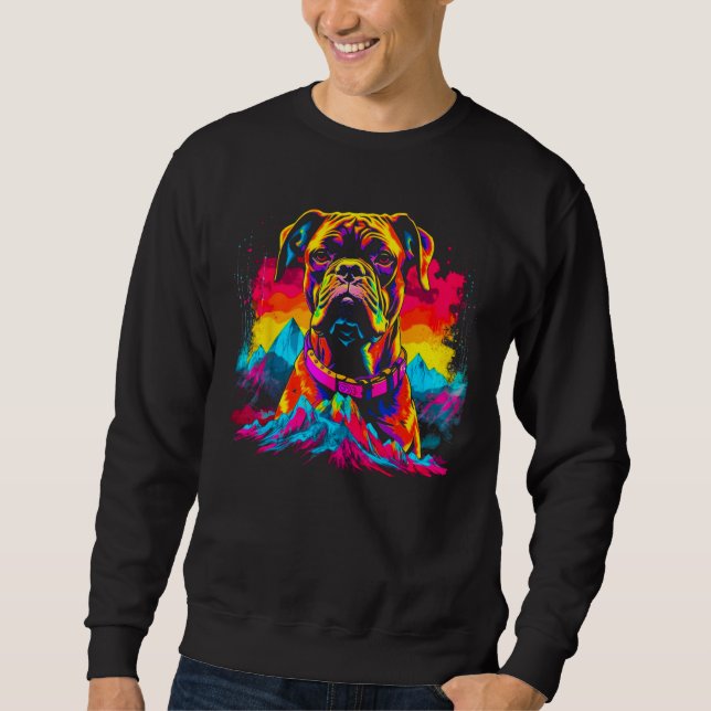 Sudadera Boxer Dog Mountain Design (Anverso)
