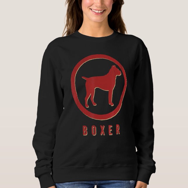 Sudadera Boxer Dog Retro Vintage (Anverso)