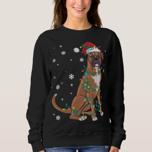 Sudadera Boxer Envuelto En Navidades Enciende Perro
