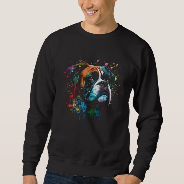 Sudadera Boxer Flames Cute Dog (Anverso)