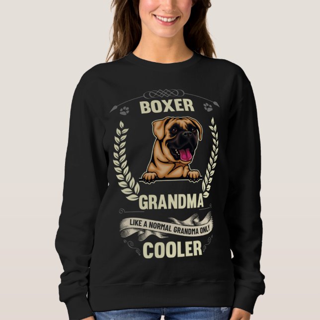 Sudadera Boxer Grandma Like A Normal Grandma Only Cooler    (Anverso)