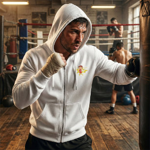 Sudadera Boxer infantil con guantes y pantalones cortos roj