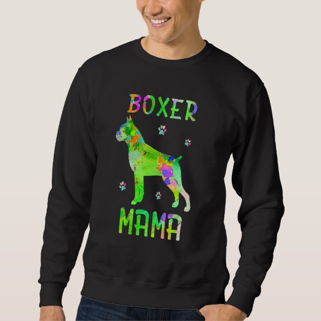 Sudadera Boxer Mama Colorful Dog Mom (Anverso)