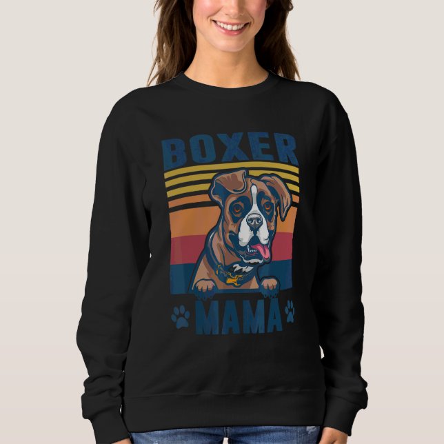 Sudadera Boxer Mama Mother Retro Dog Mom 3 (Anverso)