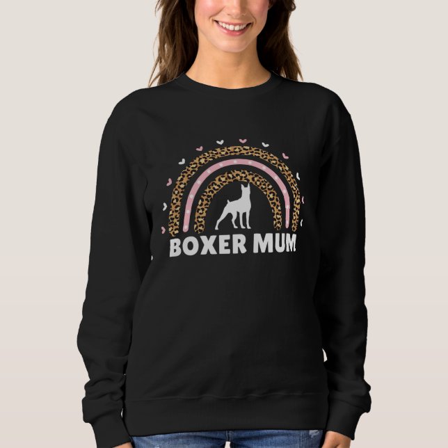 Sudadera Boxer Mamá Mummy Arcoíris Leopardo Boxer Perro Muj (Anverso)