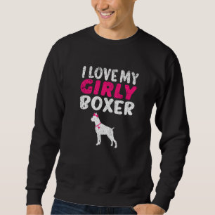 Sudadera Boxer Mascota canina graciosa Chica Perro perrito