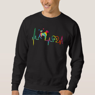 Sudadera Boxer Mom Dad Heartbeat Tie Dye Dog