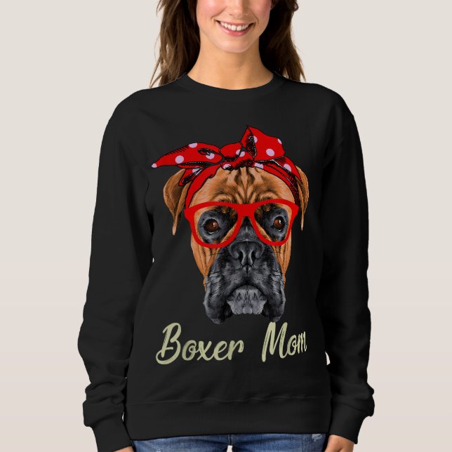 Sudadera Boxer Mom Dogs Día de la Madre Perros Amantes Rega (Anverso)