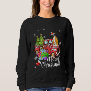 Sudadera Bóxer montando camión rojo de Navidad Feliz Navida