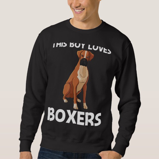 Sudadera Boxer Para Niños Boxer Mascota De Raza De Perro (Anverso)