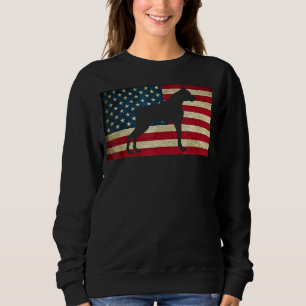 Sudadera Boxer patriótico Perro de la bandera estadounidens