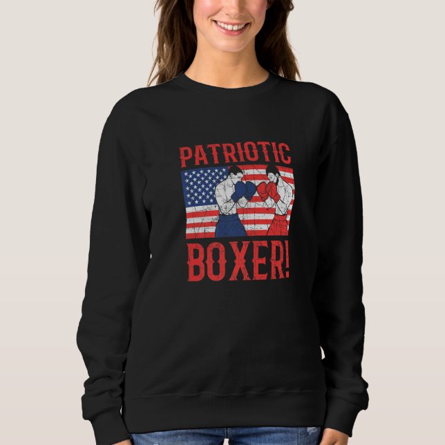 Sudadera Boxer Patriótico Usa Boxeo (Anverso)