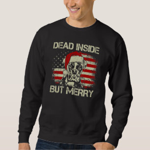 Sudadera Boxer Santa Navidades de la bandera estadounidense