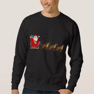 Sudadera Boxer Santa Navidades Sleigh - Divertido perro de