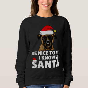 Sudadera Boxer Sé Amable Conociendo A Santa Dog
