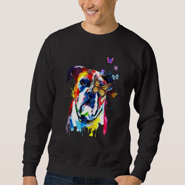 Sudadera Boxer Splash Butterflies Dog (Anverso)