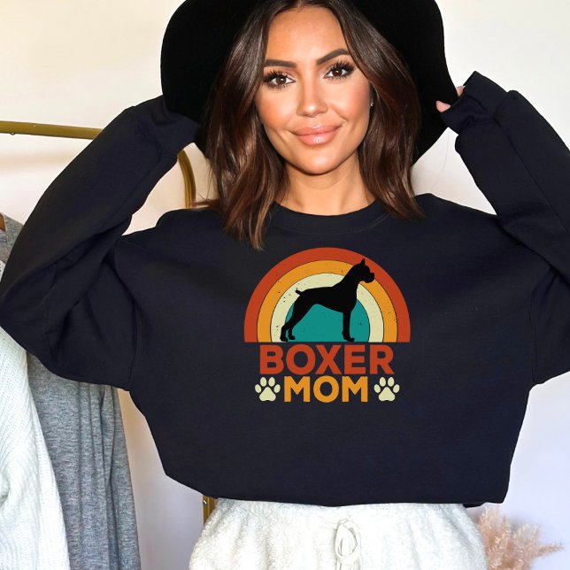 Sudadera Boxer vintage Perro Mom Sunset Sweatshirt (Subido por el creador)