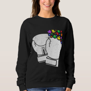 Sudadera Boxing Autism Puzzle Men Mujeres Niños Autism Awar