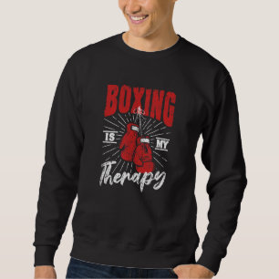 Sudadera Boxing es mi terapeuta Boxer Workout Coach Player