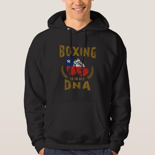 Sudadera Boxing is in my D N A Chile Flag Boxing Gloves (Anverso)