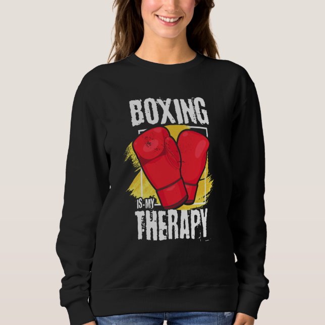 Sudadera Boxing Is My Therapy  box athlete (Anverso)