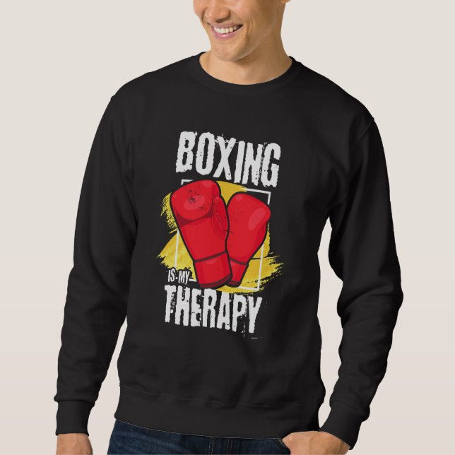 Sudadera Boxing Is My Therapy  box athlete (Anverso)