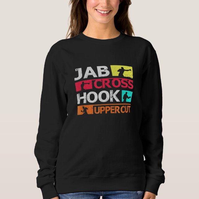 Sudadera Boxing Jab Cross Hook Uppercut Boxer Coach Figher (Anverso)