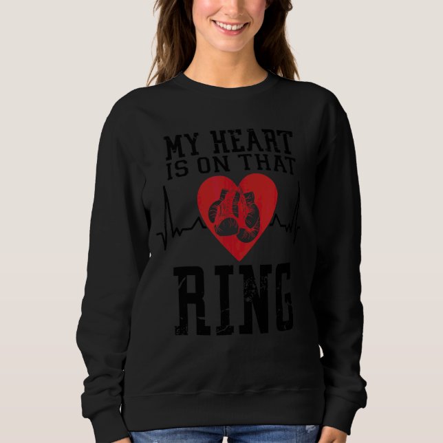 Sudadera Boxing Mom My Heart On That Ring 2 (Anverso)