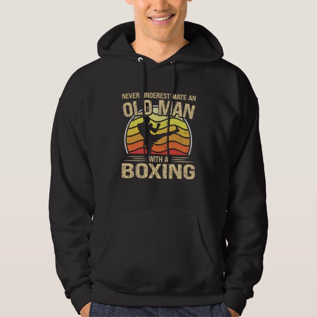 Sudadera Boxing Player Men Women Never Underestimate An Old (Anverso)