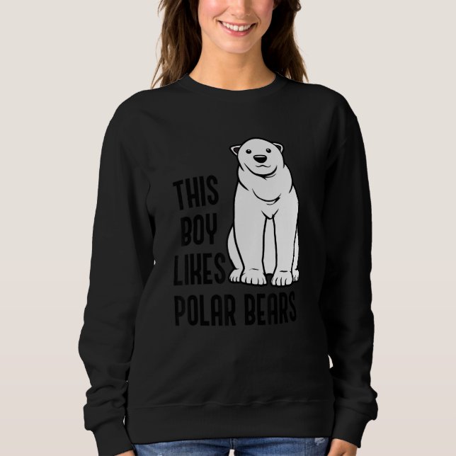 Sudadera Boy Likes Polar Bears Wildlife Expedition Nature (Anverso)
